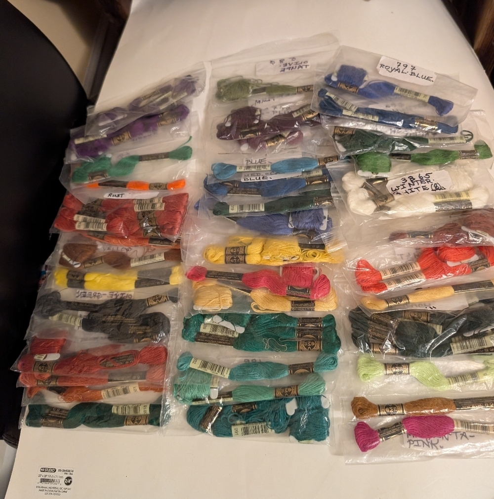 DMC Vibrant Embroidery Floss Set Over 60 Items